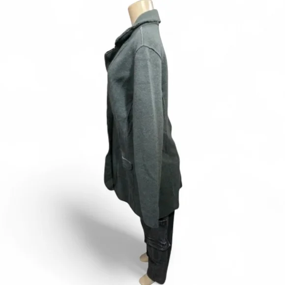 Eileen Fisher Double Felt Merino Wool Jacket Green